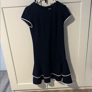 Shelby & Palmer Dark Blue Mini Dress with White Accents